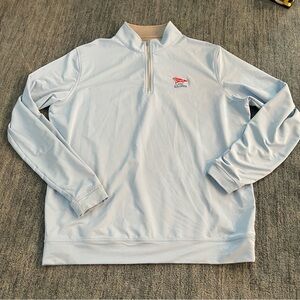 Peter Millar Light Blue Quarter-Zip Pullover